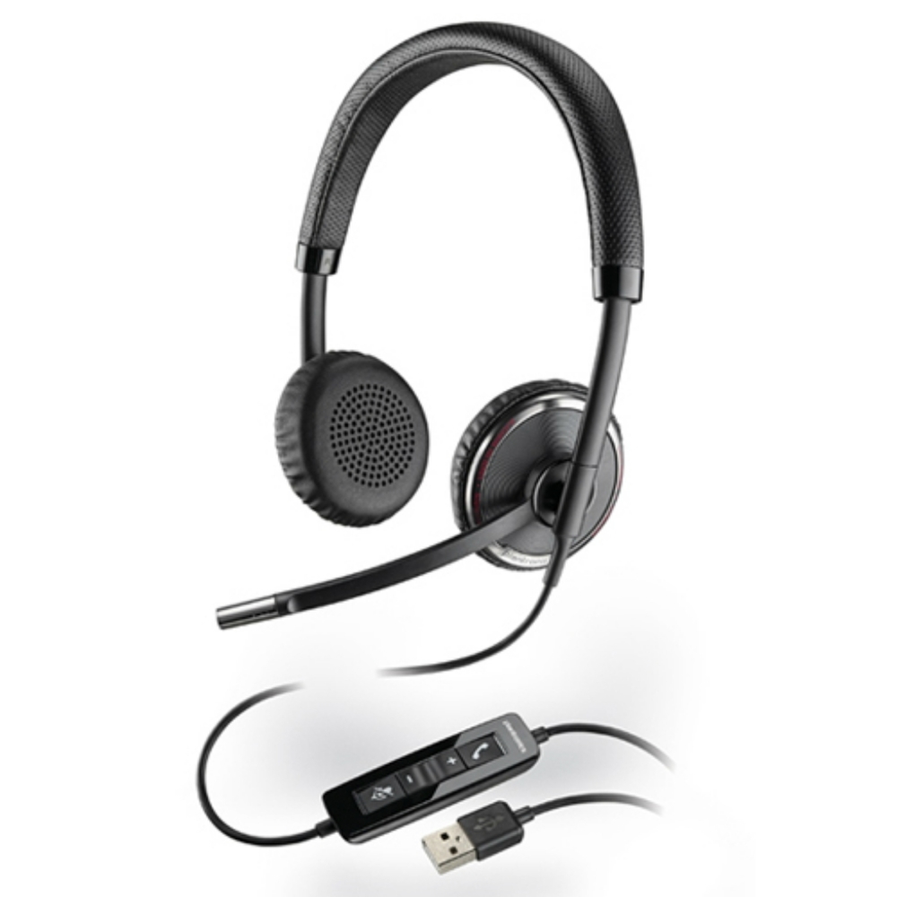 Plantronics Dual-ear USB Wired Headset for PC - C520-M